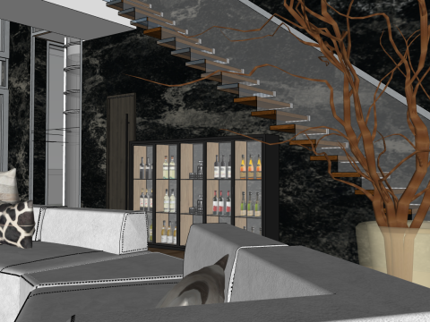 Beverly Hills High-End Villa For SketchUp Model 3D