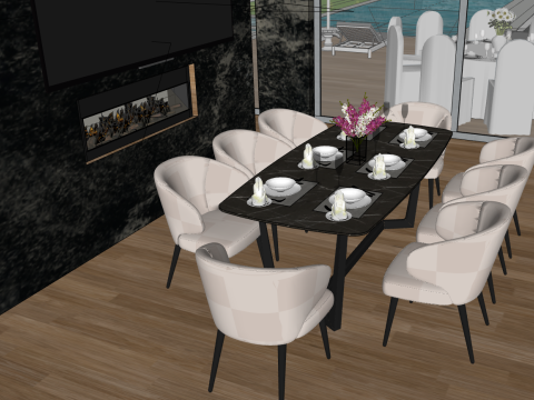 Beverly Hills High-End Villa For SketchUp Model 3D