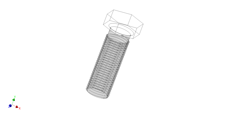 Hexagonal screw 3D Baskı Modeli .c4d .max .obj .3ds .fbx .stl .blend