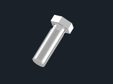 Hexagonal screw 3D Baskı Modeli