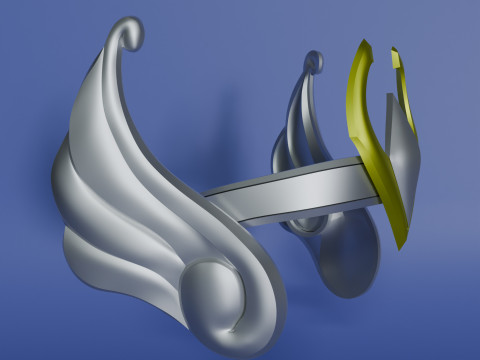 Saint Seiya Helmet Pegasus V5 Manga - V3 Anime 3D Baskı Modeli