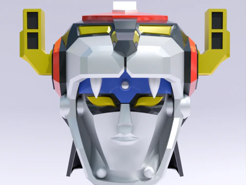 GoLion Voltron hoofdhelm draagbaar 3D printmodel
