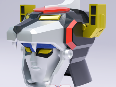GoLion Voltron Head Helmet Wearable 3D Druckmodell