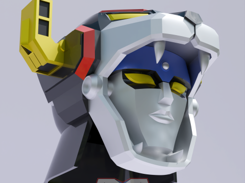 GoLion Voltron Head Helmet Wearable 3D Druckmodell