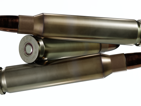 556x45 NATO rifle cartridge 3D Model