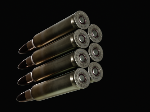 556x45 NATO rifle cartridge Modelo 3D