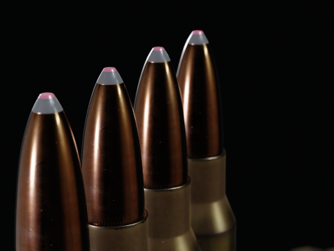 556x45 NATO rifle cartridge Modelo 3D