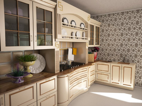Modern Kitchen 4k Model 3D Model