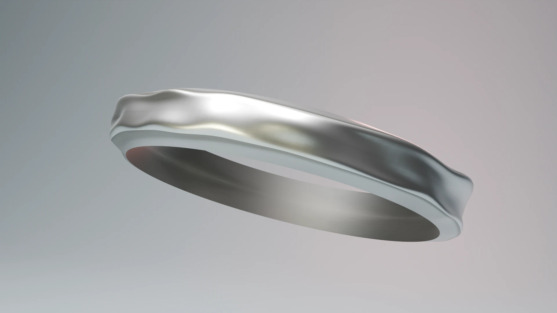 Dented metal ring 3D Print Model .c4d .max .obj .3ds .fbx .stl .blend 
