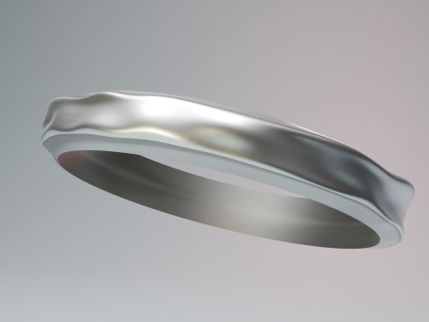 Dented metal ring 3D Print Model