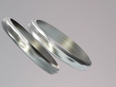 Dented metal ring 3D Print Model