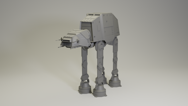 Star Wars AT-AT Walker 3D Модель .c4d .max .obj .3ds .fbx .stl .blend 