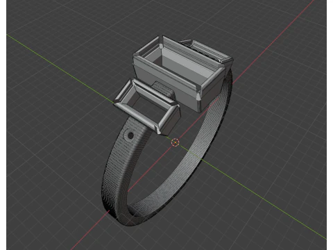3 Baguette Dimond Ring 3D Print Model
