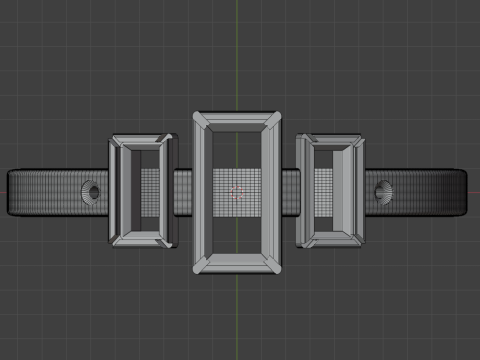 3 Baguette Dimond Ring 3D Print Model