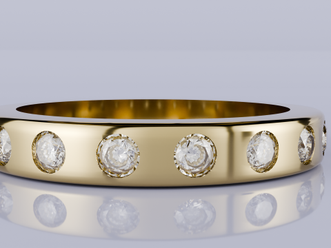 Wedding diamond ring 3D Baskı Modeli