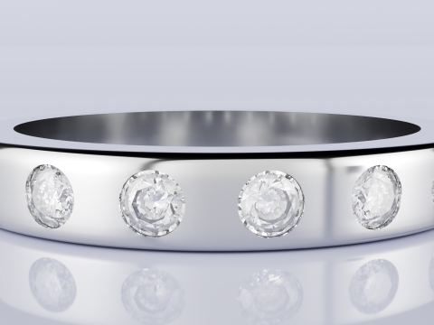 Wedding diamond ring 3D Baskı Modeli