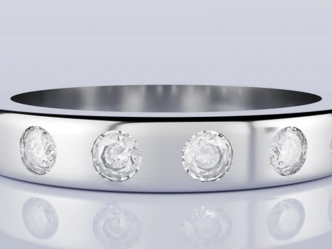 Wedding diamond ring 3D Print Model