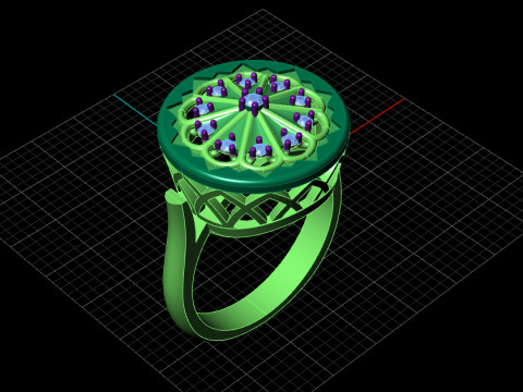 Elegant and Unique Style Ring Design Model do druku 3D