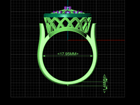 Elegant and Unique Style Ring Design Model do druku 3D