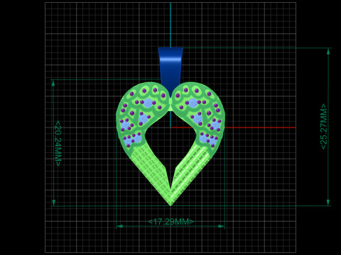 Beautiful Winged Heart Pendant 3D Принт Модель