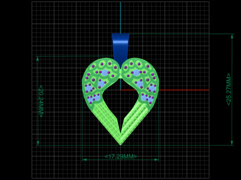 Beautiful Winged Heart Pendant 3D Print Model