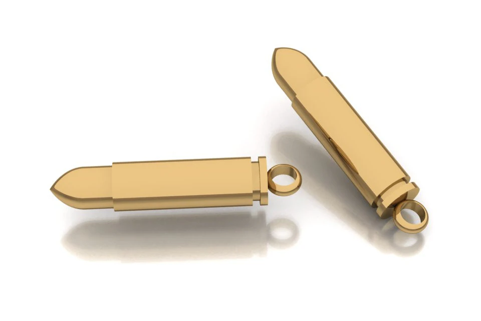 Modern Bullet Pendant Design 3D Print Model .c4d .max .obj .3ds .fbx .stl .blend 