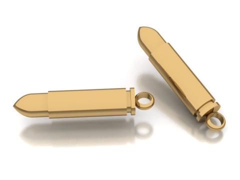 Modern Bullet Pendant Design Modèles 3D en vedette