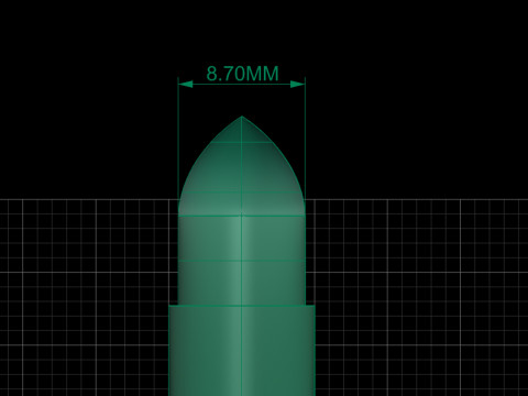 Modern Bullet Pendant Design Modello di stampa 3D