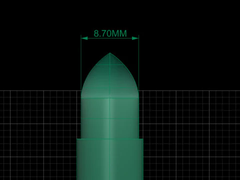 Modern Bullet Pendant Design 3D Print Model