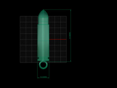 Modern Bullet Pendant Design 3D Print Model