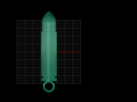 Modern Bullet Pendant Design 3D Print Model