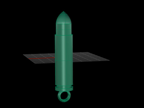 Modern Bullet Pendant Design Modello di stampa 3D
