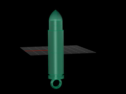 Modern Bullet Pendant Design 3D Print Model