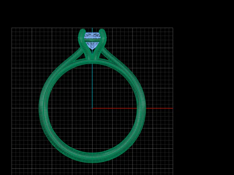 Elegant Engagement Ring 3D Print Model