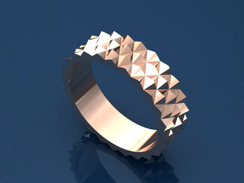 Texture Ring 3D Printable Jewelry Design 3D Print Model .c4d .max .obj .3ds .fbx .stl .blend