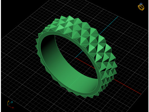 Texture Ring 3D Printable Jewelry Design Modèles 3D en vedette