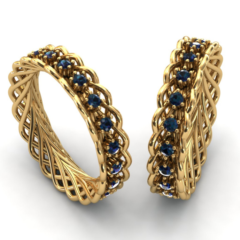 Twisted Diamond Ring 3D 프린트 모델 .c4d .max .obj .3ds .fbx .stl .blend