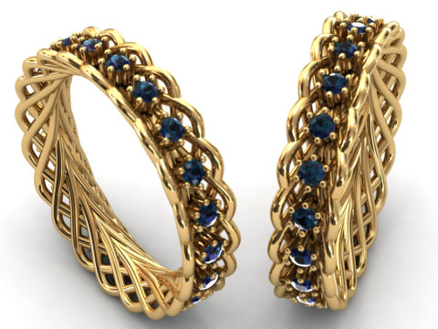 Twisted Diamond Ring 3D 프린트 모델