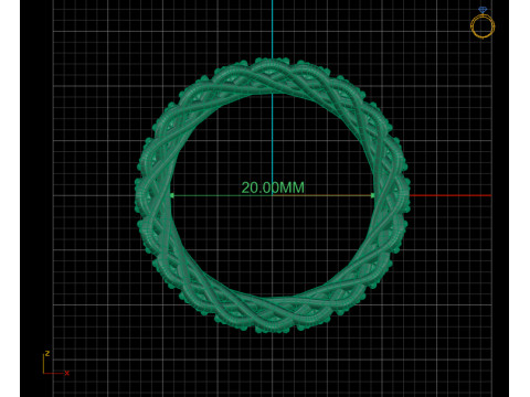 Twisted Diamond Ring 3D Print Model