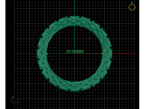Twisted Diamond Ring 3D Print Model