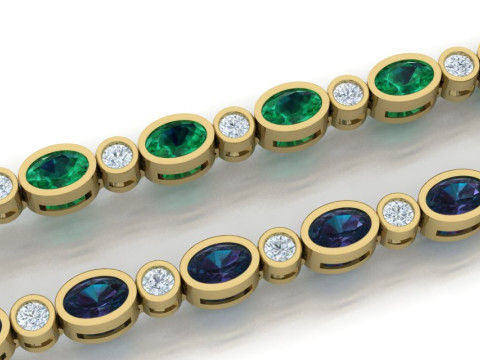 Bezel Bracelet with Lock Modèles 3D en vedette