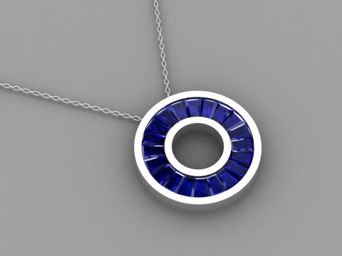 Baguette Pendant Model Cetak 3D