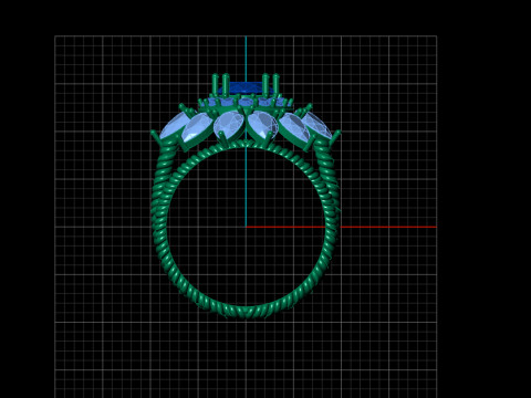Luxury Rose Gold Ring 3D 打印模型