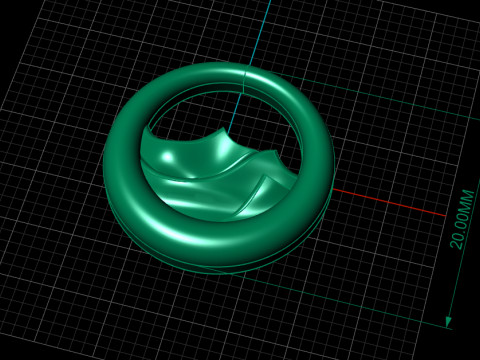 Modern round pendant 3D Print Model