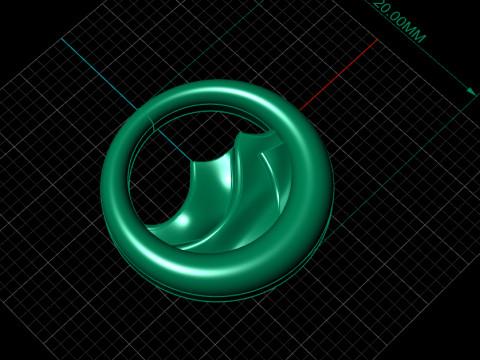 Modern round pendant 3D Print Model