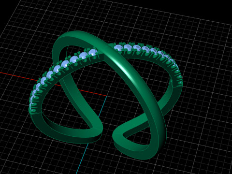 Cross Diamond Ring 3D Принт Модель