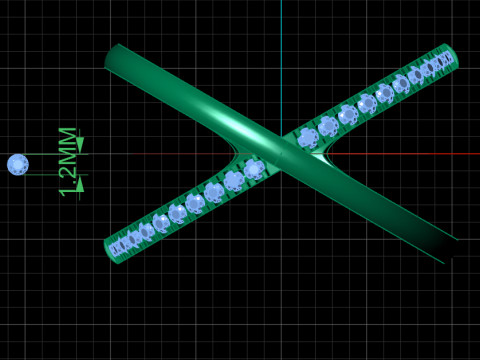 Cross Diamond Ring 3D Принт Модель