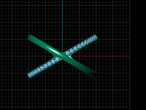 Cross Diamond Ring 3D Принт Модель