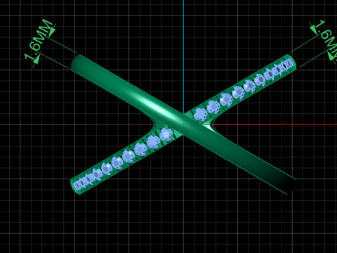 Cross Diamond Ring 3D Принт Модель