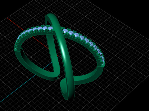 Cross Diamond Ring 3D Принт Модель